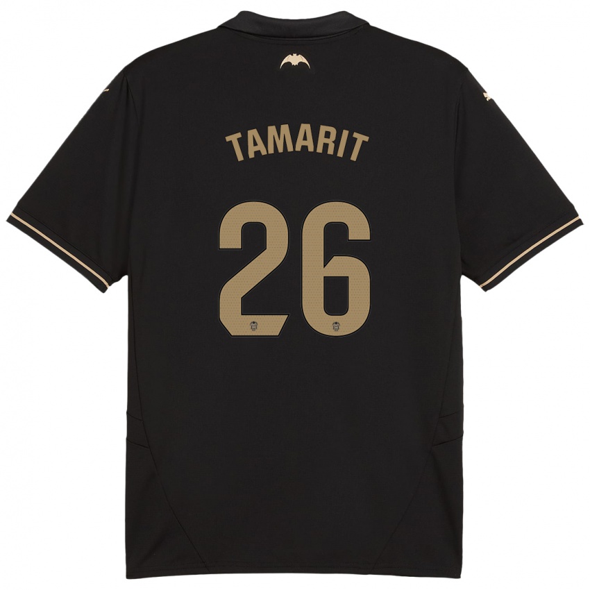 Bambino Maglia Sara Tamarit #26 Nero Kit Gara Away 2024/25 Maglietta