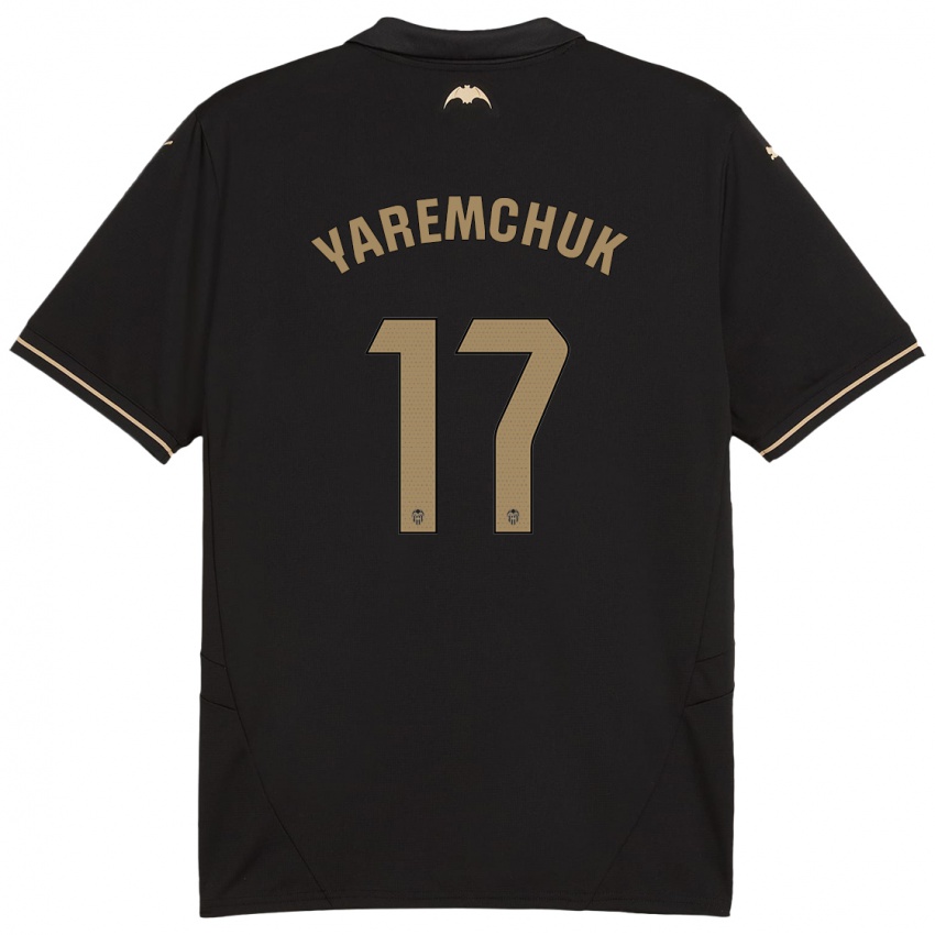 Bambino Maglia Roman Yaremchuk #17 Nero Kit Gara Away 2024/25 Maglietta