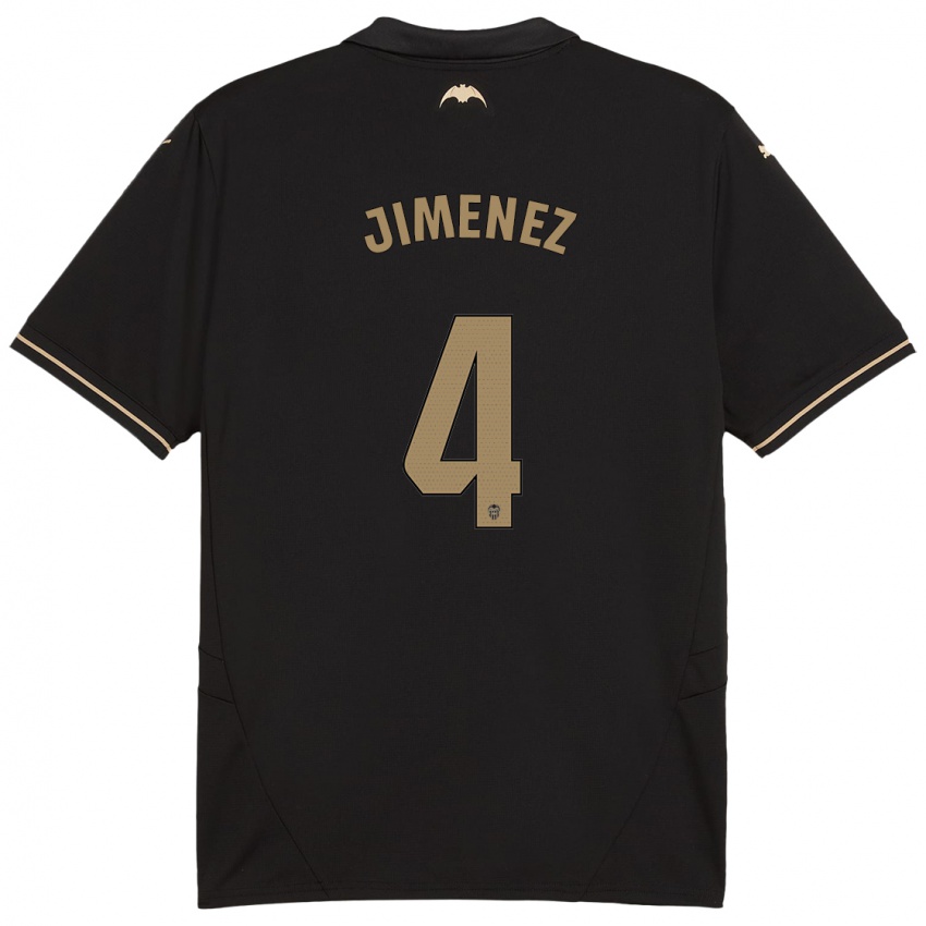 Bambino Maglia Maria Jimenez #4 Nero Kit Gara Away 2024/25 Maglietta