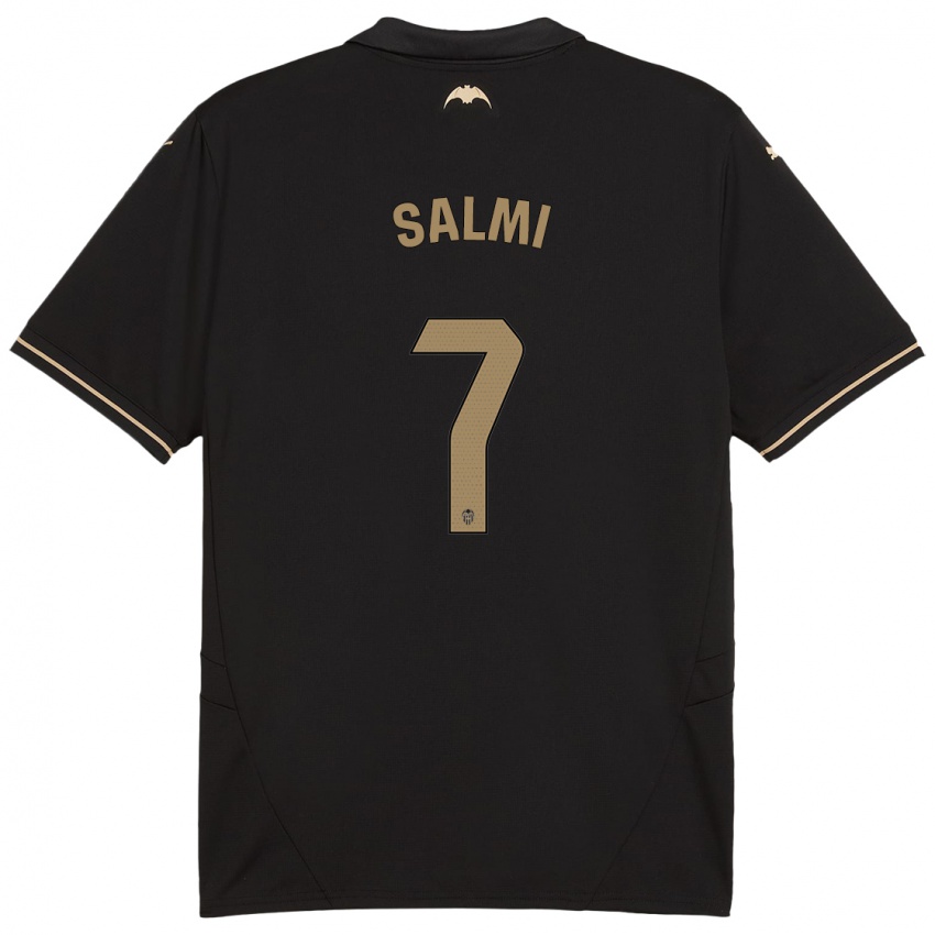 Bambino Maglia Iina Salmi #7 Nero Kit Gara Away 2024/25 Maglietta