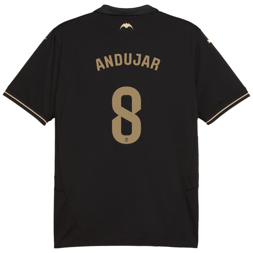 Bambino Maglia Candela Andujar #8 Nero Kit Gara Away 2024/25 Maglietta