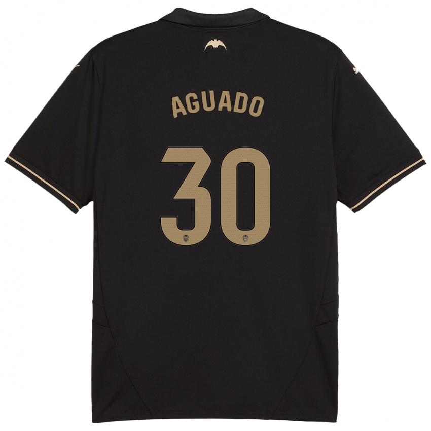 Bambino Maglia Julia Aguado #30 Nero Kit Gara Away 2024/25 Maglietta