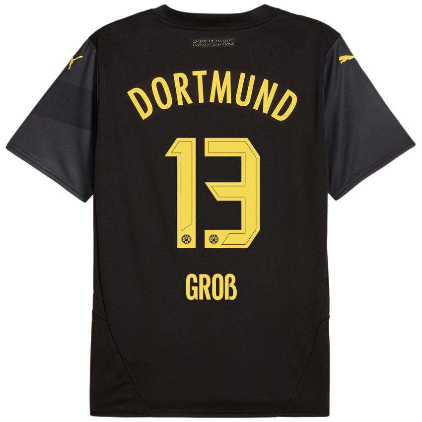 Bambino Maglia Pascal Groß #13 Nero Giallo Kit Gara Away 2024/25 Maglietta