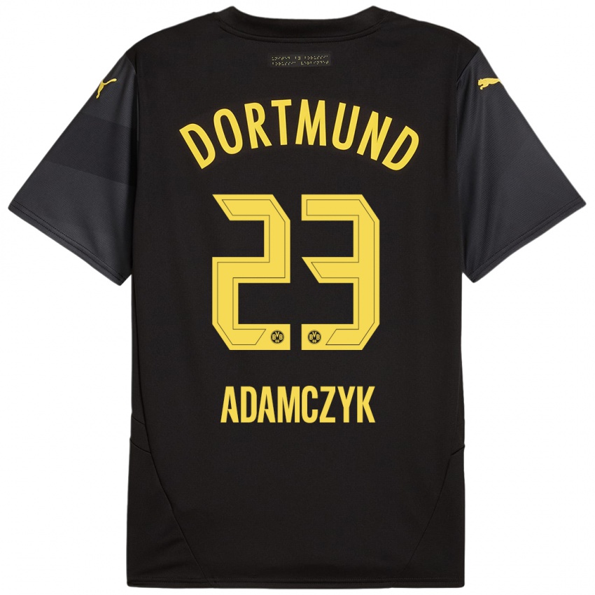 Bambino Maglia Nico Adamczyk #23 Nero Giallo Kit Gara Away 2024/25 Maglietta