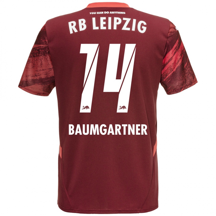 Bambino Maglia Christoph Baumgartner #14 Borgogna Kit Gara Away 2024/25 Maglietta