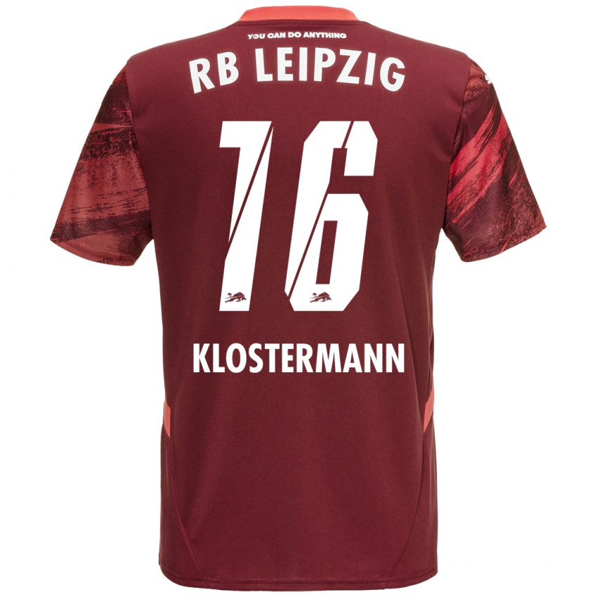 Bambino Maglia Lukas Klostermann #16 Borgogna Kit Gara Away 2024/25 Maglietta