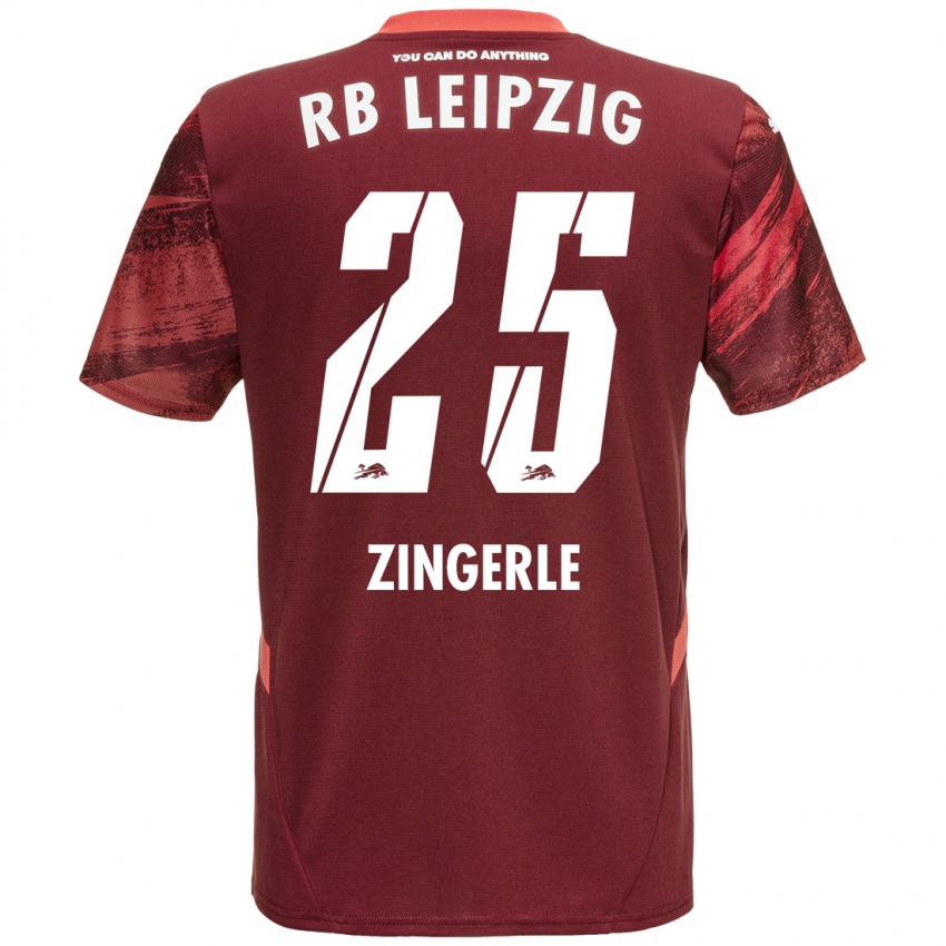 Bambino Maglia Leopold Zingerle #25 Borgogna Kit Gara Away 2024/25 Maglietta