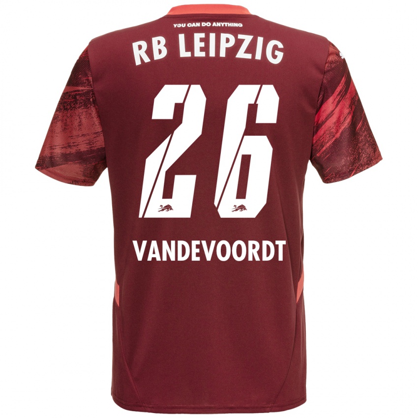 Bambino Maglia Maarten Vandevoordt #26 Borgogna Kit Gara Away 2024/25 Maglietta