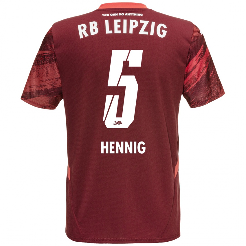 Bambino Maglia Lenny Hennig #5 Borgogna Kit Gara Away 2024/25 Maglietta