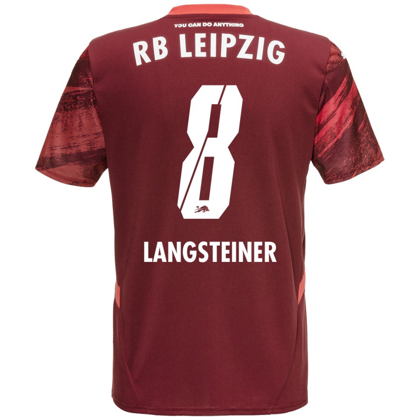 Bambino Maglia Toni Langsteiner #8 Borgogna Kit Gara Away 2024/25 Maglietta