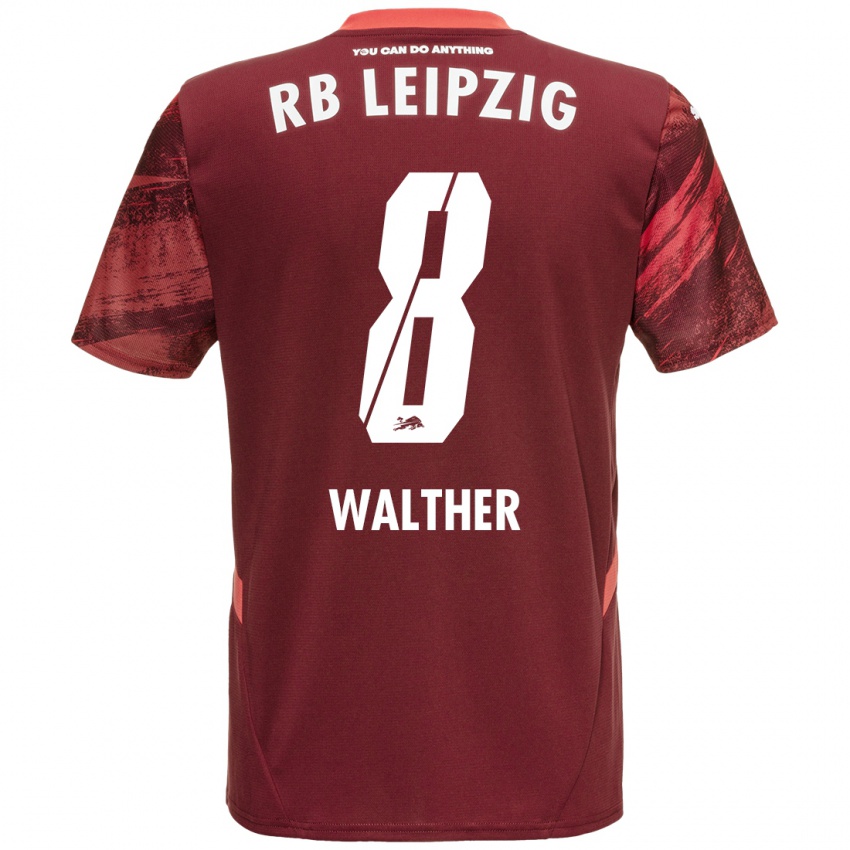 Bambino Maglia Kofi Walther #8 Borgogna Kit Gara Away 2024/25 Maglietta