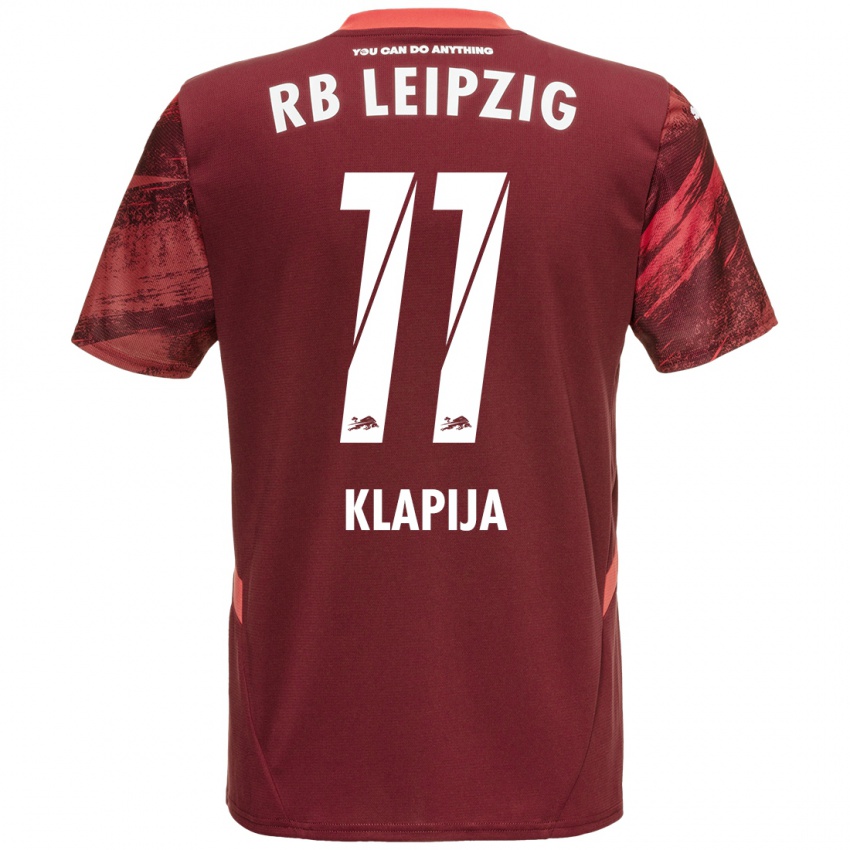 Bambino Maglia Din Klapija #11 Borgogna Kit Gara Away 2024/25 Maglietta