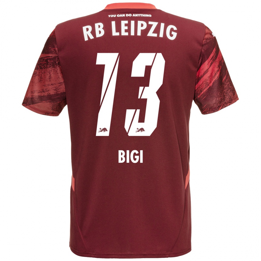 Bambino Maglia Samim Bigi #13 Borgogna Kit Gara Away 2024/25 Maglietta