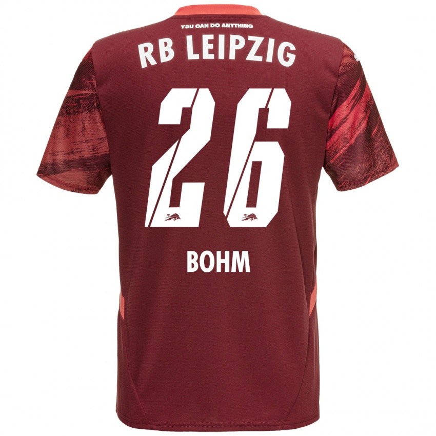 Bambino Maglia Pepe Böhm #26 Borgogna Kit Gara Away 2024/25 Maglietta