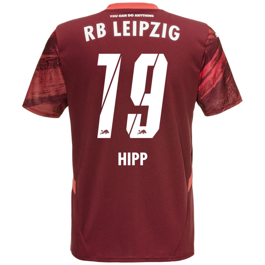 Bambino Maglia Jenny Hipp #19 Borgogna Kit Gara Away 2024/25 Maglietta