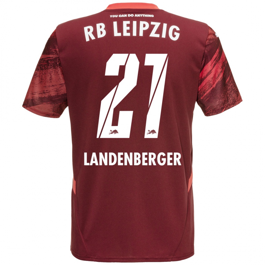 Bambino Maglia Julia Landenberger #21 Borgogna Kit Gara Away 2024/25 Maglietta