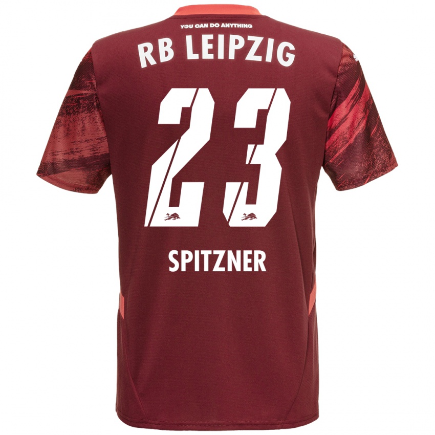 Bambino Maglia Kyra Spitzner #23 Borgogna Kit Gara Away 2024/25 Maglietta