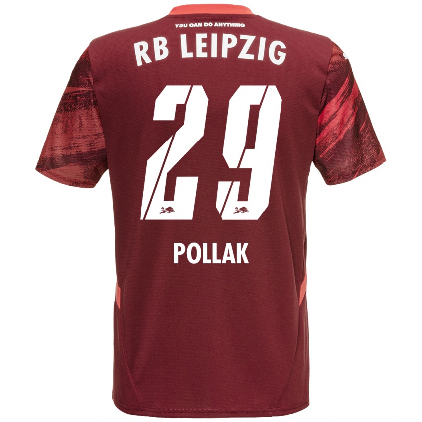 Bambino Maglia Julia Pollak #29 Borgogna Kit Gara Away 2024/25 Maglietta