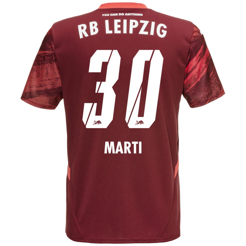 Bambino Maglia Lara Marti #30 Borgogna Kit Gara Away 2024/25 Maglietta