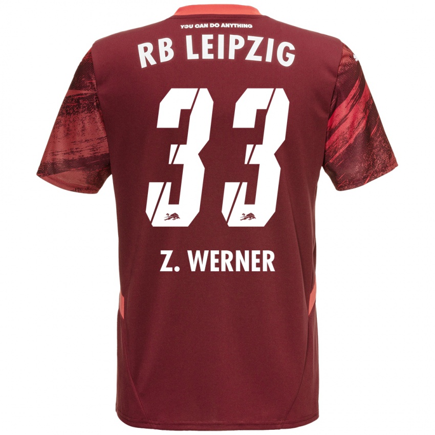 Bambino Maglia Zoé Werner #33 Borgogna Kit Gara Away 2024/25 Maglietta