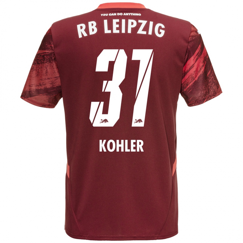 Bambino Maglia Tim Köhler #31 Borgogna Kit Gara Away 2024/25 Maglietta