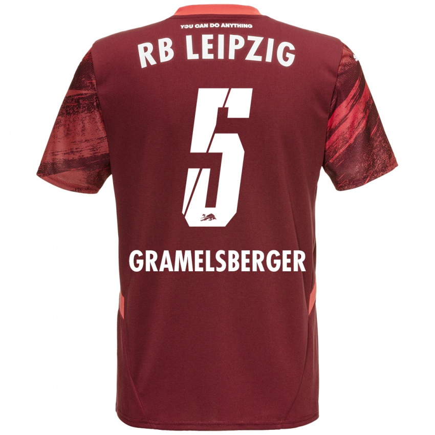 Bambino Maglia Lennert Gramelsberger #5 Borgogna Kit Gara Away 2024/25 Maglietta