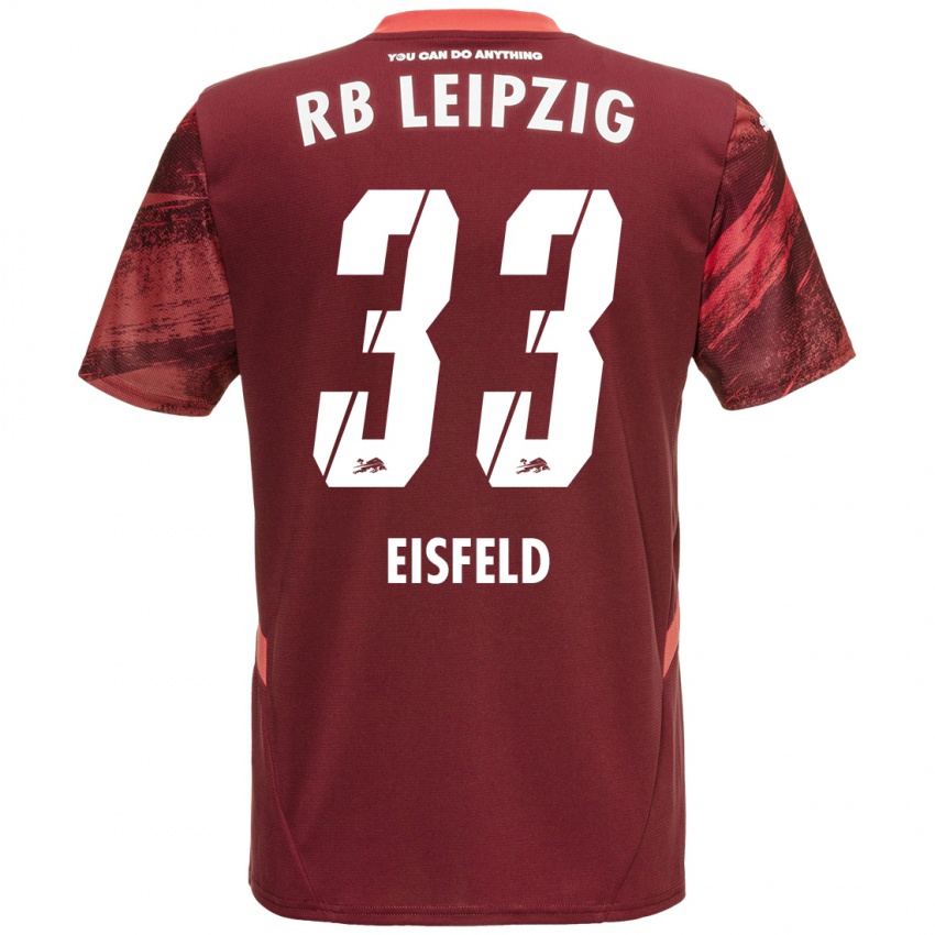 Bambino Maglia Tom Eisfeld #33 Borgogna Kit Gara Away 2024/25 Maglietta