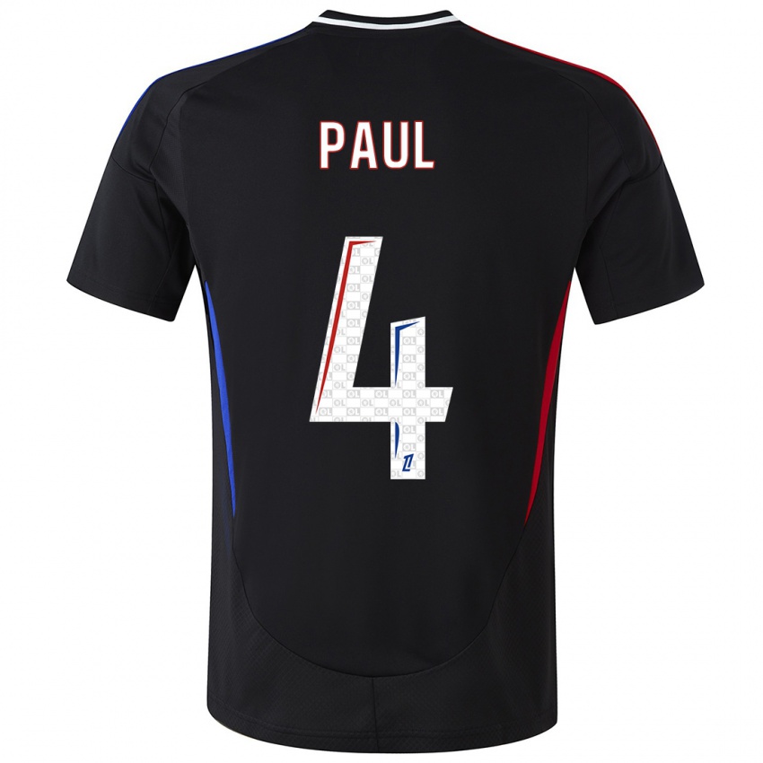 Bambino Maglia Paul Akouokou #4 Nero Kit Gara Away 2024/25 Maglietta