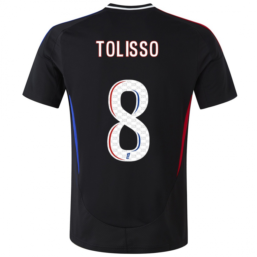 Bambino Maglia Corentin Tolisso #8 Nero Kit Gara Away 2024/25 Maglietta