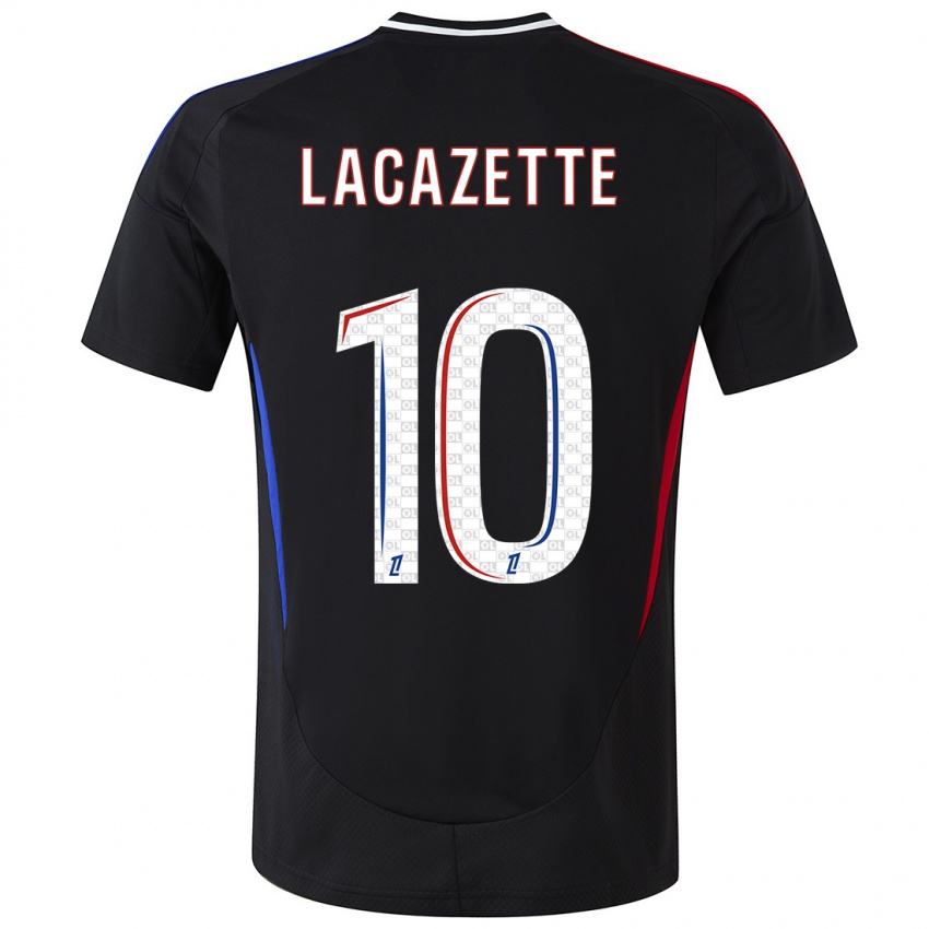 Bambino Maglia Alexandre Lacazette #10 Nero Kit Gara Away 2024/25 Maglietta