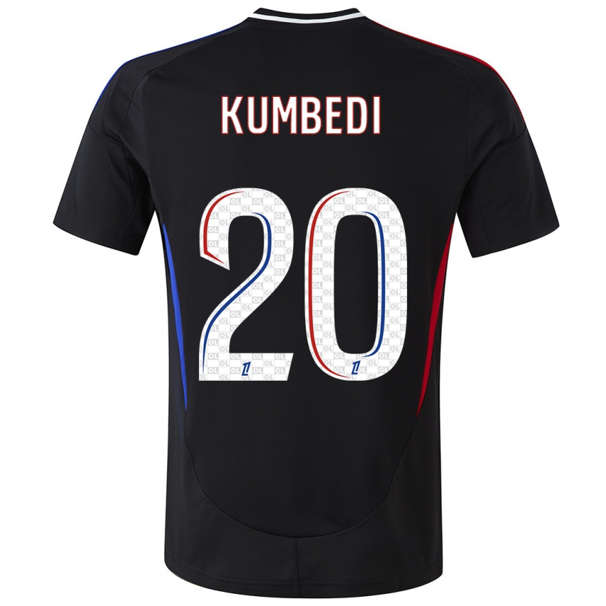 Bambino Maglia Saël Kumbedi #20 Nero Kit Gara Away 2024/25 Maglietta