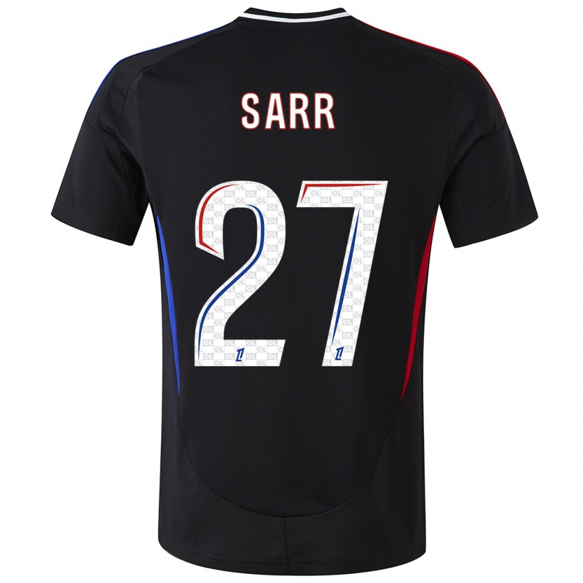 Bambino Maglia Amin Sarr #27 Nero Kit Gara Away 2024/25 Maglietta