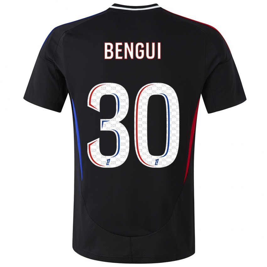 Bambino Maglia Justin Bengui Joao #30 Nero Kit Gara Away 2024/25 Maglietta