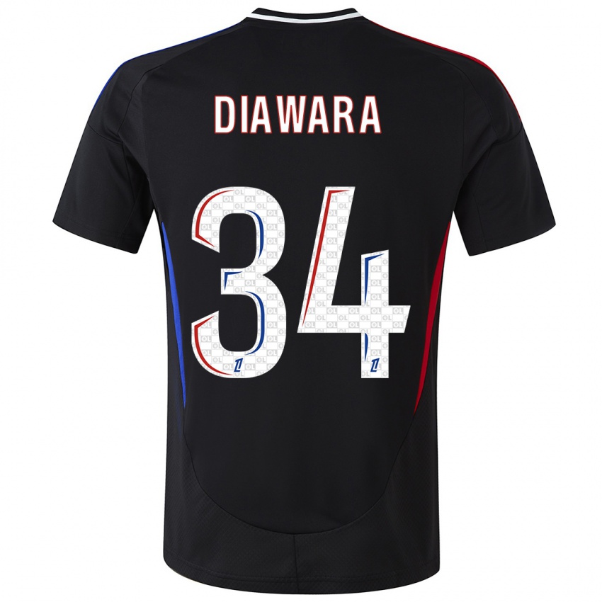 Bambino Maglia Mahamadou Diawara #34 Nero Kit Gara Away 2024/25 Maglietta