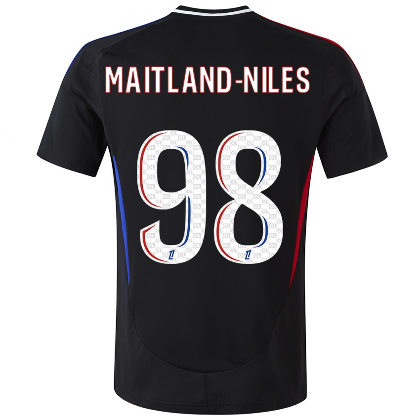 Bambino Maglia Ainsley Maitland-Niles #98 Nero Kit Gara Away 2024/25 Maglietta