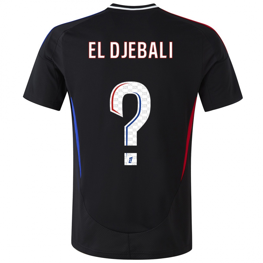 Bambino Maglia Chaim El Djebali #0 Nero Kit Gara Away 2024/25 Maglietta