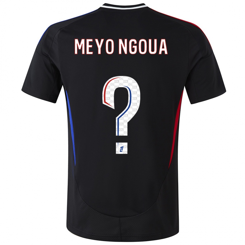 Bambino Maglia Bryan Meyo Ngoua #0 Nero Kit Gara Away 2024/25 Maglietta