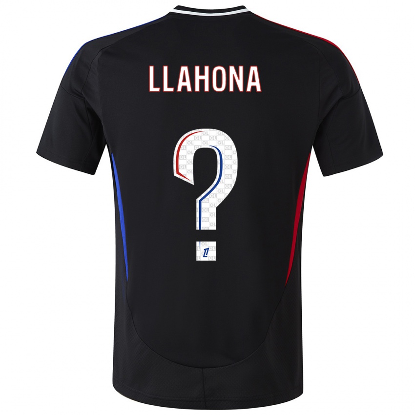 Bambino Maglia Yann Llahona #0 Nero Kit Gara Away 2024/25 Maglietta