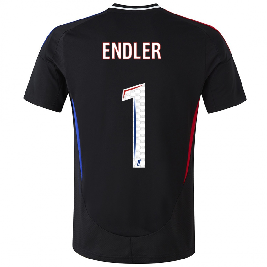 Bambino Maglia Christiane Endler #1 Nero Kit Gara Away 2024/25 Maglietta