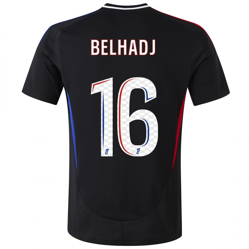 Bambino Maglia Féerine Belhadj #16 Nero Kit Gara Away 2024/25 Maglietta