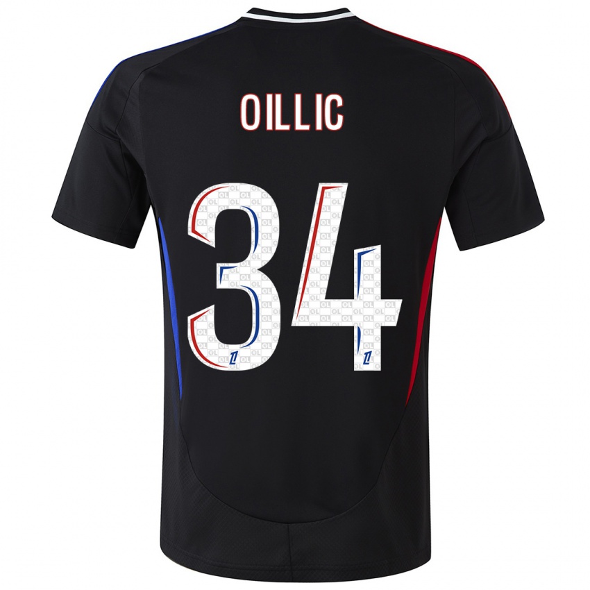 Bambino Maglia Laureen Oillic #34 Nero Kit Gara Away 2024/25 Maglietta