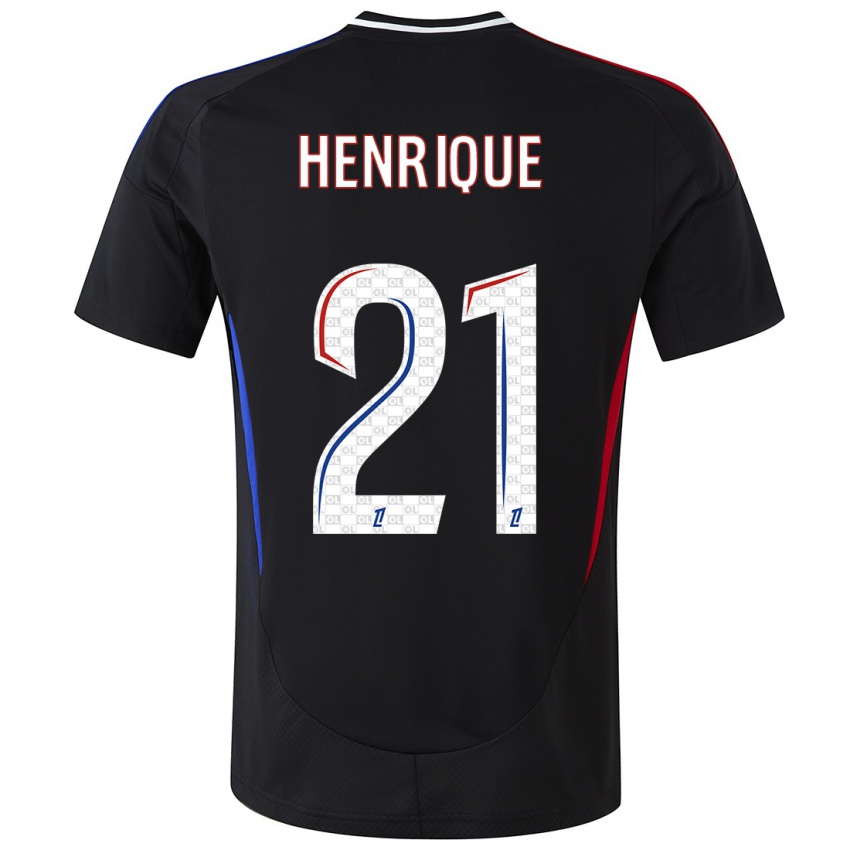 Bambino Maglia Henrique #21 Nero Kit Gara Away 2024/25 Maglietta