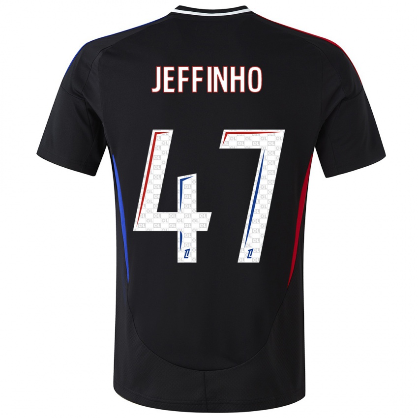 Bambino Maglia Jeffinho #47 Nero Kit Gara Away 2024/25 Maglietta