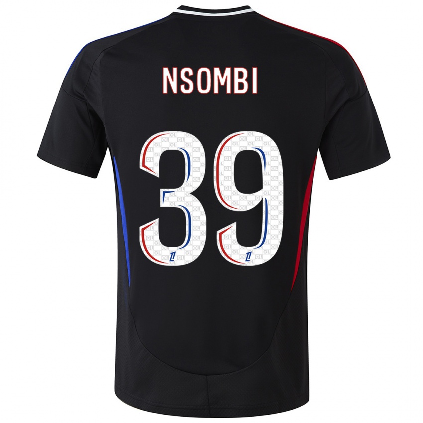 Bambino Maglia Gael Nsombi #39 Nero Kit Gara Away 2024/25 Maglietta