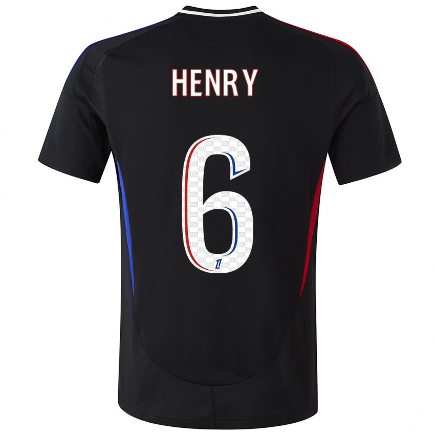 Bambino Maglia Amandine Henry #6 Nero Kit Gara Away 2024/25 Maglietta