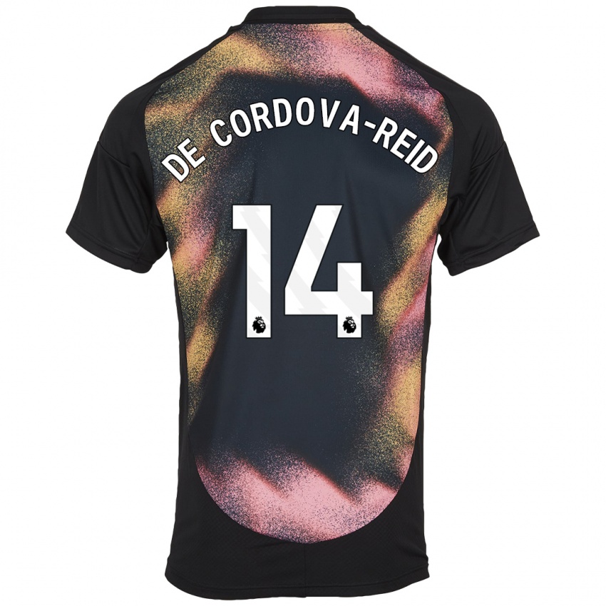 Bambino Maglia Bobby De Cordova-Reid #14 Nero Bianco Kit Gara Away 2024/25 Maglietta