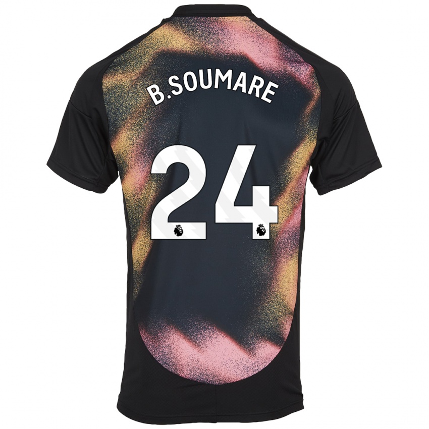 Bambino Maglia Boubakary Soumaré #24 Nero Bianco Kit Gara Away 2024/25 Maglietta