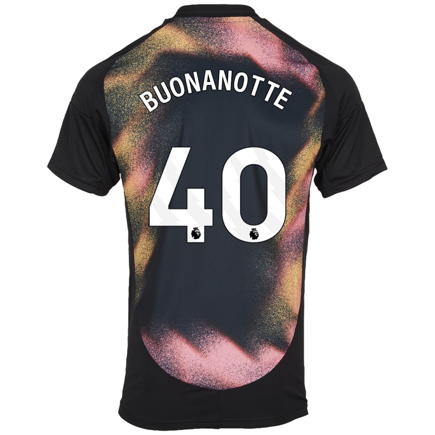 Bambino Maglia Facundo Buonanotte #40 Nero Bianco Kit Gara Away 2024/25 Maglietta