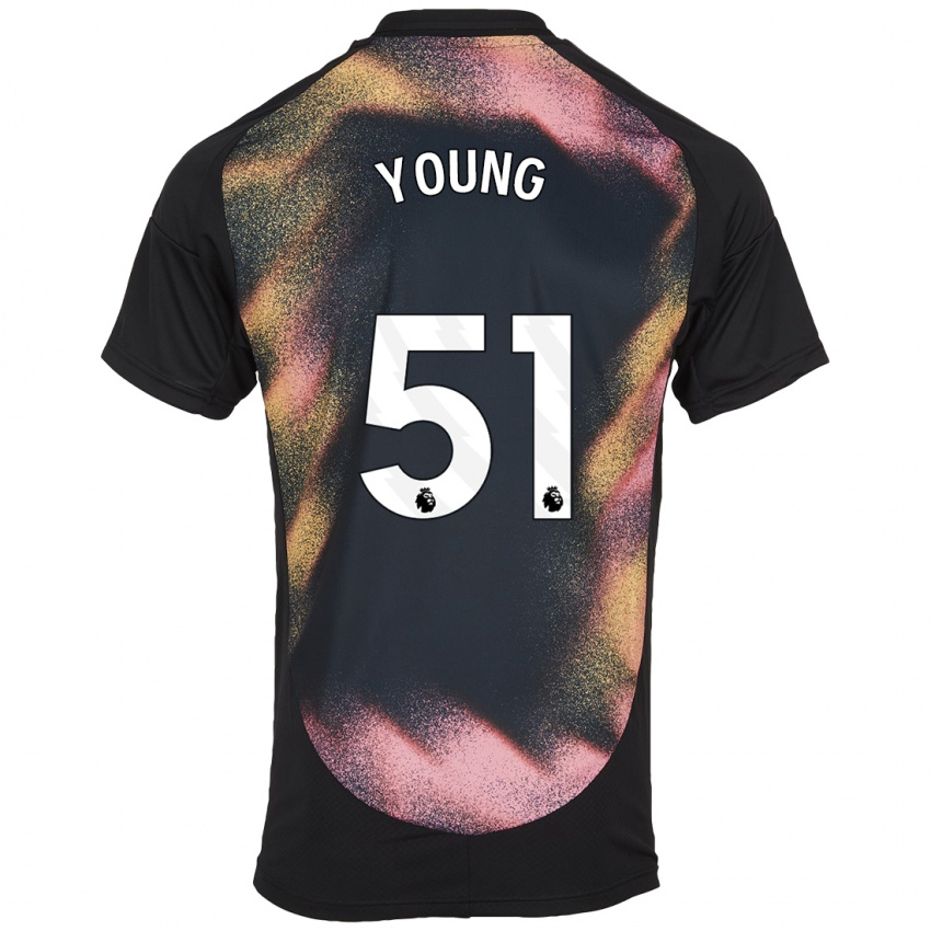 Bambino Maglia Brad Young #51 Nero Bianco Kit Gara Away 2024/25 Maglietta