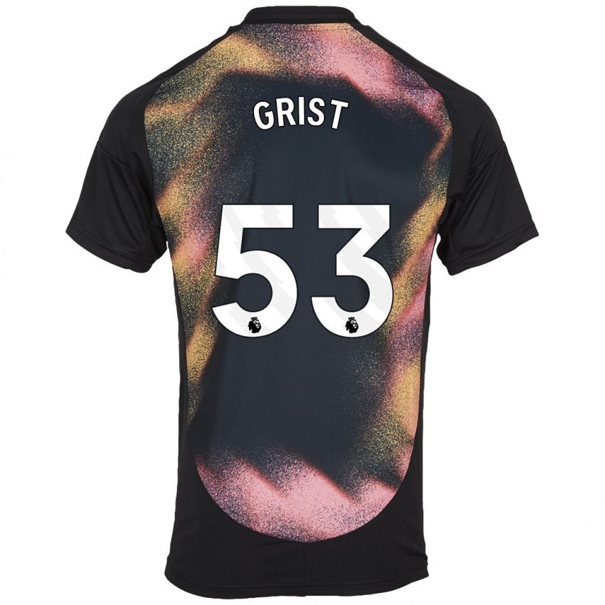 Bambino Maglia Ben Grist #53 Nero Bianco Kit Gara Away 2024/25 Maglietta